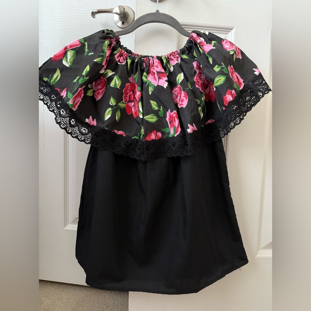 Floral Ruffled Off-Shoulder Blouse